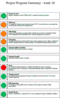 Progress Report - Larger version and PowerPoint slide available